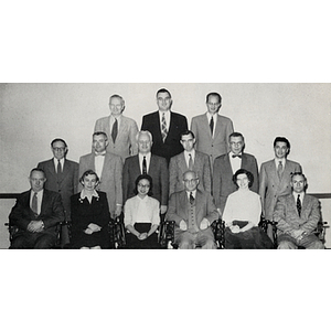 The 1956 yearbook photo of the Mathematics Department