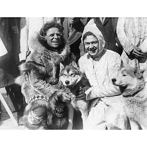 King Husky I with trainer