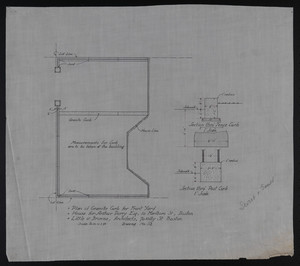 Plan of Granite Curb for Front Yard, House for Arthur Perry Esq., 10 Marlboro St., Boston, undated