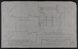 F.S.D. of Plaster Beam & Wood Pilaster in Hall of House at Brookline, Mass. for Mrs. Talbot C. Chase, Mar. 5, 1930