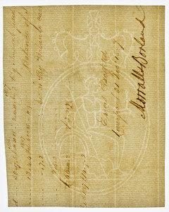 Watermark, seated Britannia figure, Liverpool, England, December 31, 1807