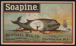 Trade card for Soapine French Laundry Soap, Kendall M'F'G. Co., Providence, Rhode Island, undated