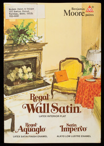 Regal Wall Satin Latex Interior Flat, Benjamin Moore & Co., Montvale, New Jersey