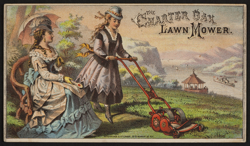 Trade card for the Charter Oak Lawn Mower, James Moore & Sons, Concord, New Hampshire, undated