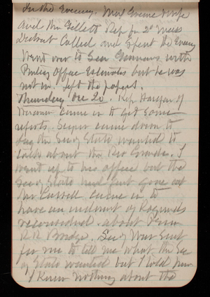 Thomas Lincoln Casey Notebook, November 1894-March 1895, 050, In the evening. Max Greene + wife