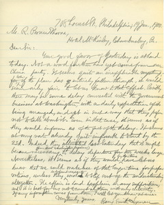 Letter from Benjamin Smith Lyman to R. Bruce Thorne