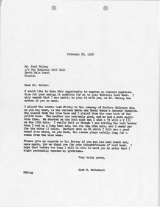Letter from Mark H. McCormack to Paul Walker