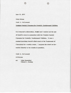 Memorandum from Mark H. McCormack to Patricia A. Aikens