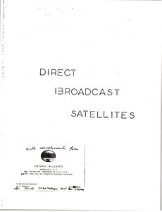 Direct Broadcast Satellites pamphlet