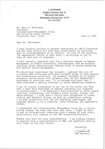 Letter from J. Jed Pearsall to Mark H. McCormack