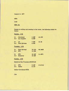 Memorandum from Judy A. Chilcote to Mark H. McCormack