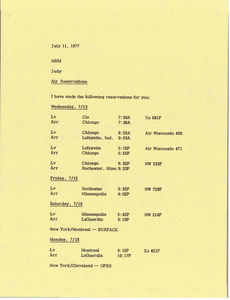 Memorandum from Judy A. Chilcote to Mark H. McCormack