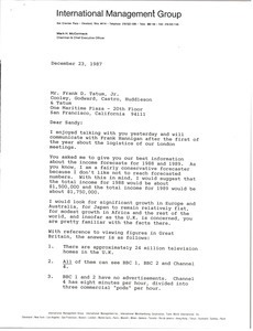 Letter from Mark H. McCormack to Frank D. Tatum Jr.