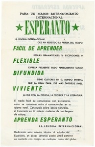 Para un mejor entendimiento internacional: Esperanto
