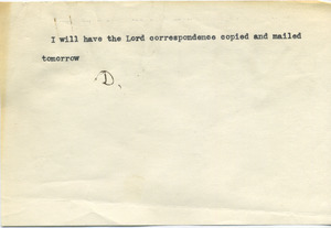 Note from W. E. B. Du Bois to unidentified correspondent