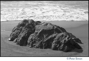 Rock outcropping on the beach