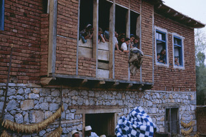 Closeup of wedding spectators