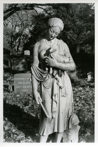 Statue of woman with lamb