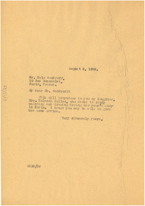 Letter from W. E. B. Du Bois to Hale Woodruff