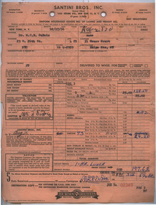 Uniform household goods bill of lading and freight bill