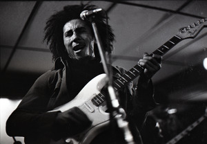 Bob Marley and the Wailers at Paul's Mall: Marley with guitar