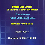 Committee on Public Utilities and Cable hearing
