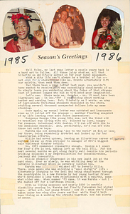 1985 Season's Greetings 1986