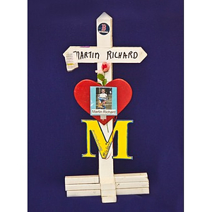 Copley Square Memorial cross for Martin Richard