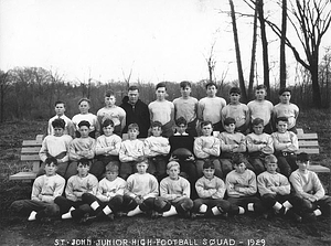 St. John's School football team, 1929: whole squad