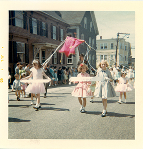 Girls walking in 1965 procession