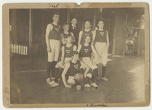 The 1896-97 Springfield College Basketball team