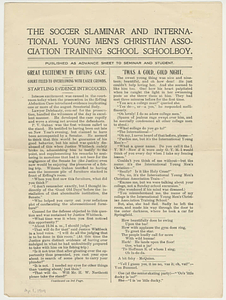 The Soccer Slaminar and the International YMCA Training School Schoolboy (Jan 11, 1909)
