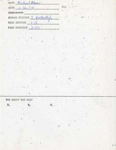 Citywide Coordinating Council daily monitoring report for South Boston High School by Michael Mauer, 1976 January 30