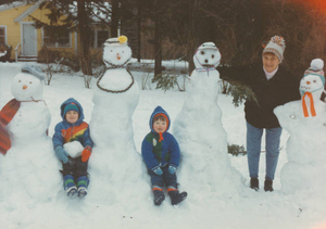 Gramma and Grampa go wild with snowfolk