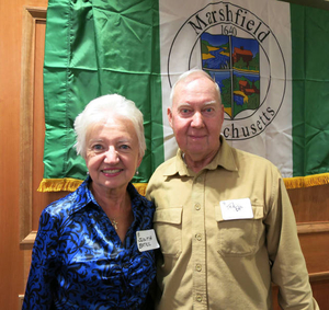 Ted Edic and Judith Bates at the Marshfield Mass. Memories Road Show