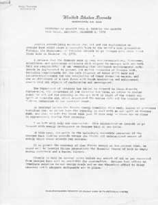 Statement of Senator Paul E. Tsongas for Georges Bank Rally, Saturday, December 8, 1979