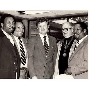 Leroy Keith, Jr., Paul Parks, Senator Edward M. Kennedy, unknown male, and John Bynoe