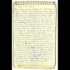 Minutes of Goldenaires meeting held April 29, 1982