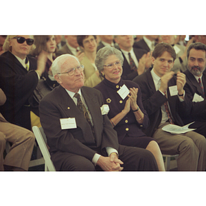 Harvey 'Chet' Krentzman and his wife Farla at the Krentzman Quadrangle dedication ceremony