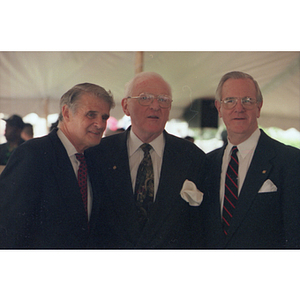 President John Curry, Harvey Krentzman, and George Matthews at the dedication ceremony of Krentzman Quadrangle
