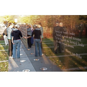 A quotation etched into the Veterans Memorial