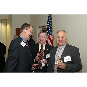 William Bartolini and two other men at the Veterans Memorial dinner