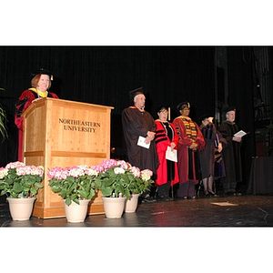 Patricia Kiladis speaks at School of Nursing convocation ceremony