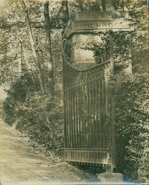 Gate of Highwood, the William B. Walker Estate, Manchester, Mass., undated