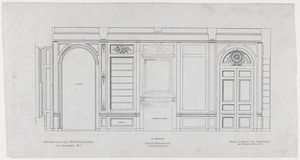 Library elevation, south, 3/4 inch scale, residence of E. H. G. Slater, "Hopedene", Newport, R.I., (1898) 1902-3.