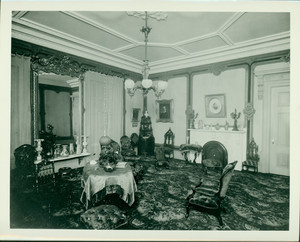 Interior view of the Tweedy House, parlor, Elm St., North Attleboro, Mass., 1853-1854