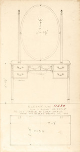 "Toilet Table of Curly Maple"