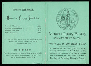 Mercantile Library Building, Mercantile Library Association, 32 Summer Street, Boston, Mass., undated