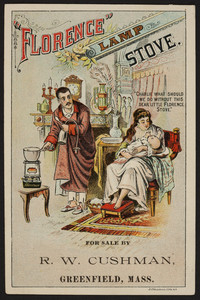Trade card for Florence Lamp Stove, Florence Machine Co., Florence, Mass., undated