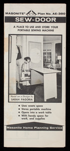 Sew-door, a place to use and store your portable sewing machine, Masonite Corporation, Masonite Building, 29 North Wacker Drive, Chicago, Illinois